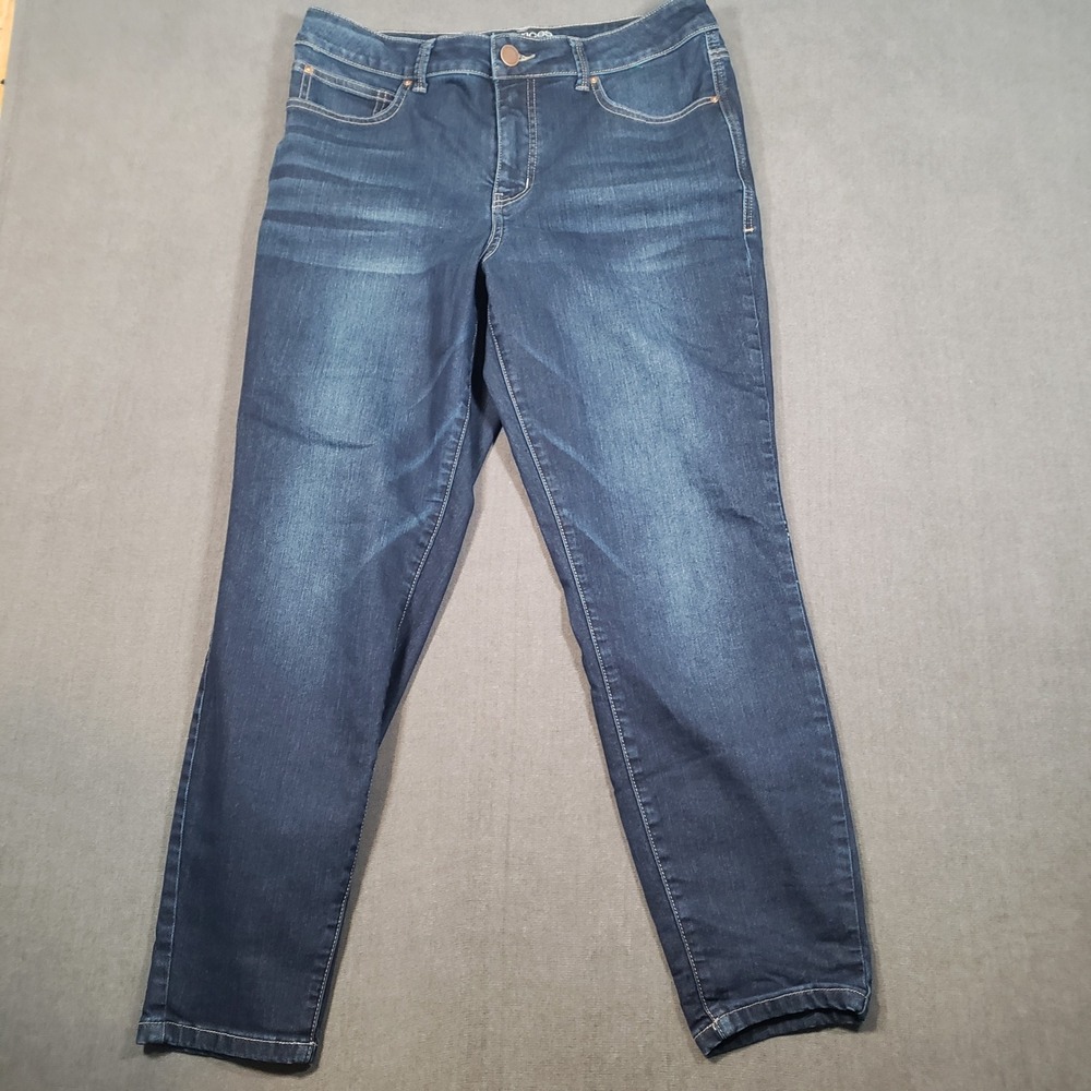 Maurices Everflex High-Rise Jeans Womens 14 Short Dark Wash Skinny Denim